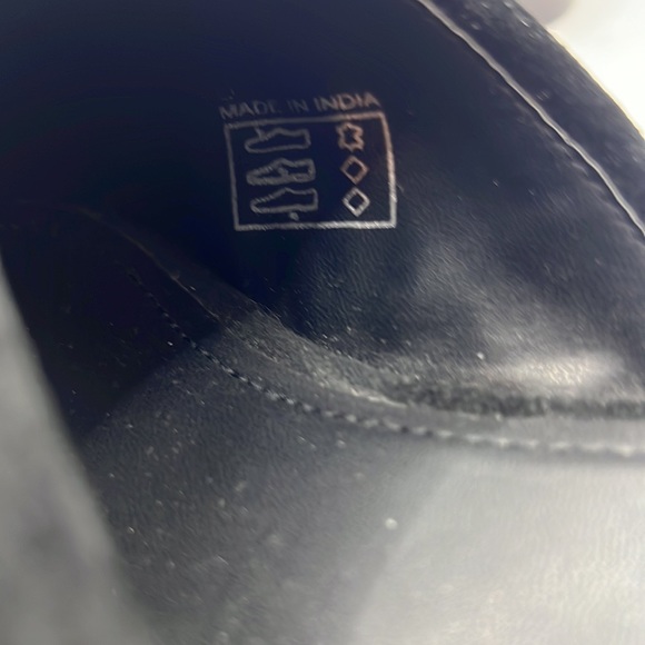 Rag & Co fringe studded black flats leather 8M NWT mules low heel dressy career - Picture 13 of 14